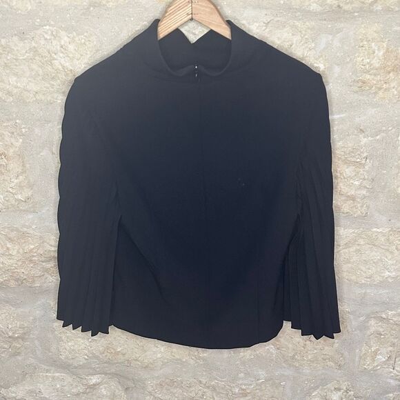 Fabulous Alba Conde Designer Dressy Blouse Pleated Sleeves EU 40 - Picture 3 of 5